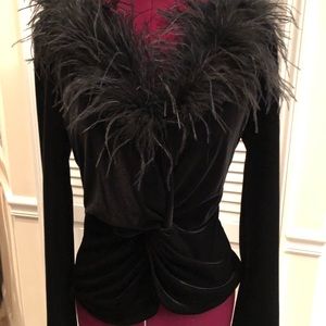 Black feathers top